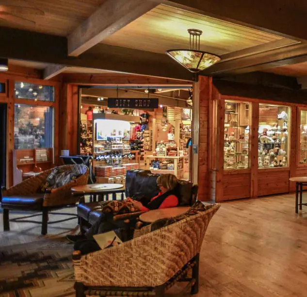 the entryway to the gift shop