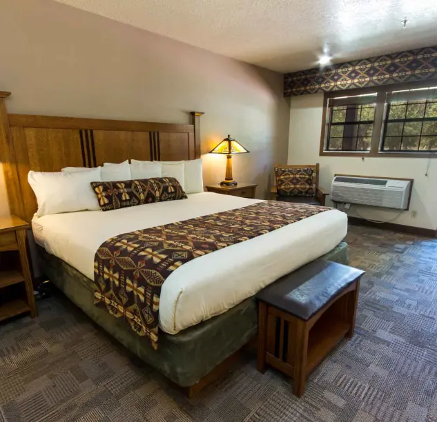 inside a lodge room at zion