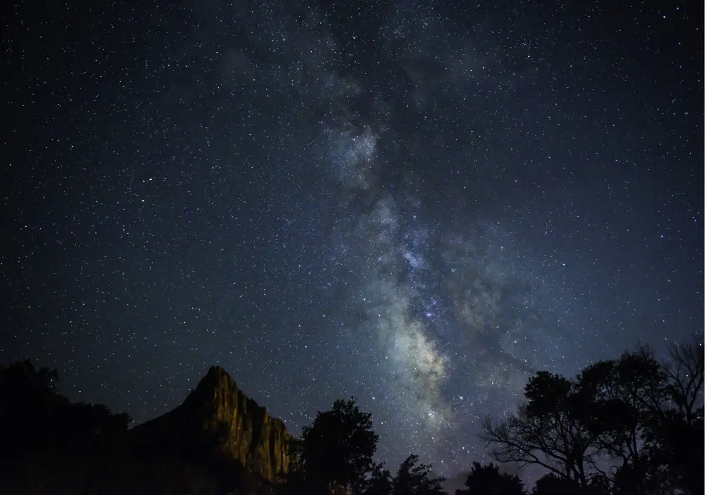 night sky at zion