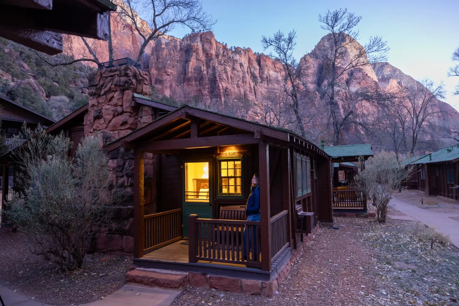 a cabin a night at zion
